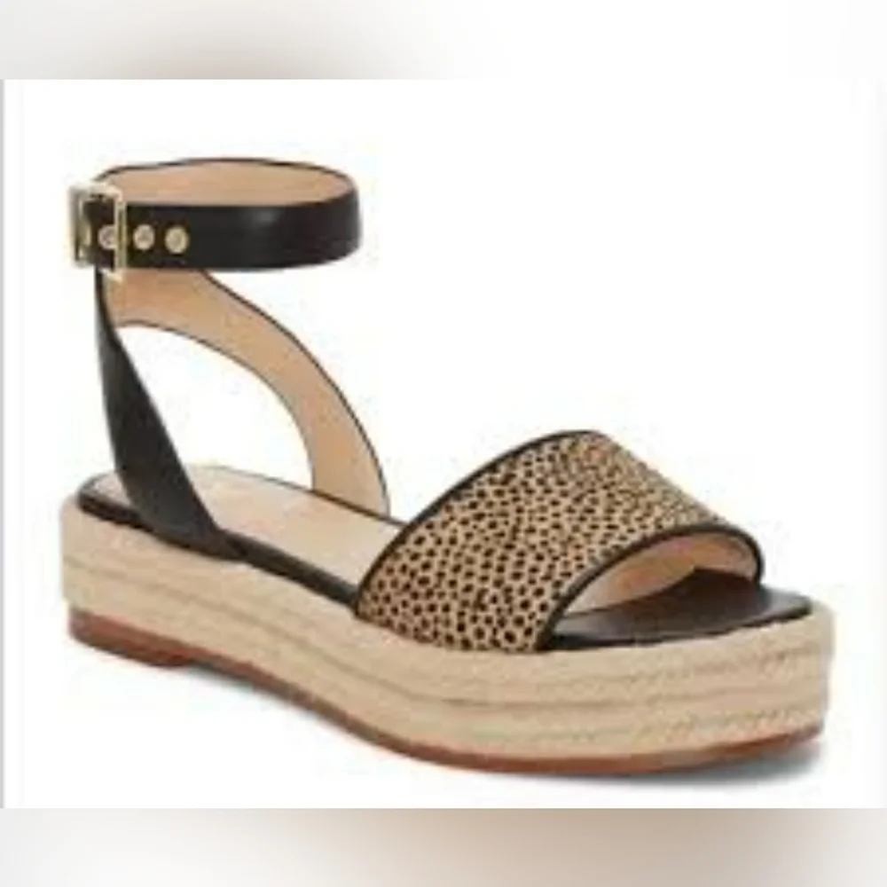 Vince Camuto Kathalia Animal Print Women's Platform Sandal Shoe Size 8 M